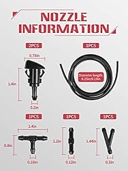 Windshield Washer Nozzles Kit, Replacement for