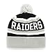 OTS NFL Oakland Raiders Men's Jasper Cuff Knit Cap with Pom, Team Color, One Size