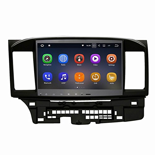 SYGAV Android 7.1.1 Nougat Car Stereo GPS Navigation Radio Head Unit for 2008-2017 Mitsubishi Lancer EVO X without Factory Rockford Fosgate AMP