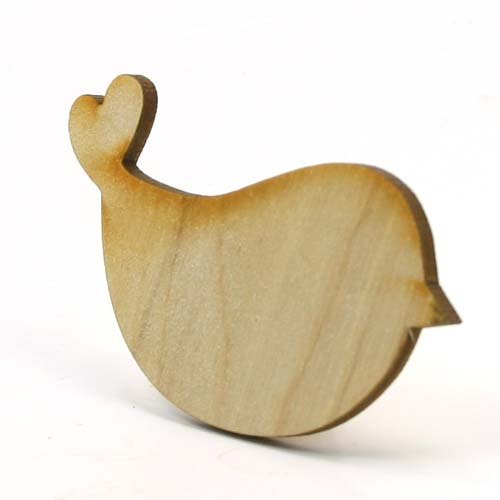 Mylittlewoodshop Pkg of 12 - Love Bird - 3 inches by 2 inches and 1/8 inch thick unfinished wood (LC-BIRD01-12)