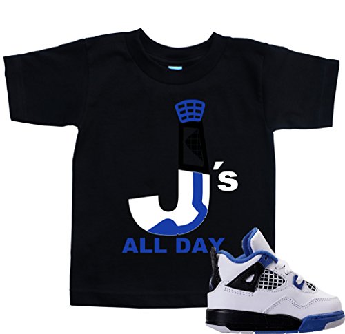 FTD Apparel Toddler's J's All Day Motorsport T Shirt - 2T Black - Thumbnail 2