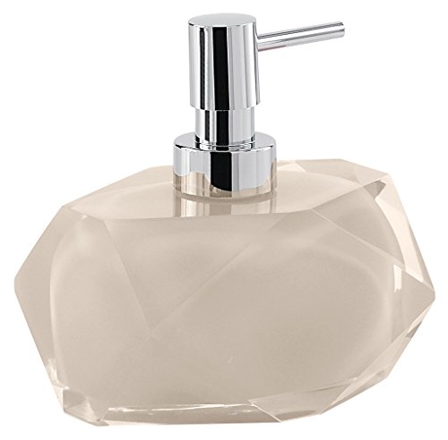 Gedy Chanelle Soap Dispenser, Resin, Beige, 7.8 x 11.5 x 12.6