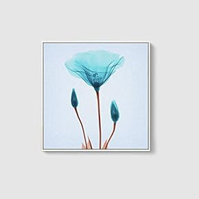 Framed Canvas Home Artwork Decoration Beautiful Flower Canvas Wall Art for Living Room, Bedroom - 16x16 inches