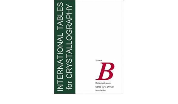 Amazoncom International Tables For Crystallography Volume - 