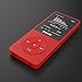 Fibest 2017 100% Original English Version Ultrathin MP3 Player with 8GB Storage and 1.8 Inch Screen can Play 80h, Original RUIZU X02 - Red