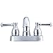 Dura Faucet DF-PL620L-CP RV Designer Two Handle Arc Spout Bathroom Faucet (Chrome)