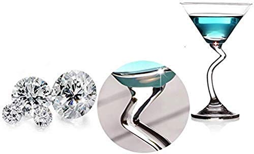 MOLLYNANA cocktailgläser Weinglas Creative Champagne Glasses White Einfache Verwendung Kristallglas2pcs – Bild 5