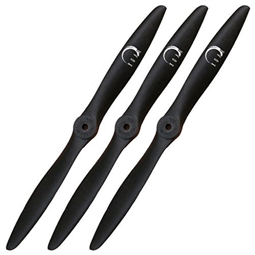 XOAR PJG 8x8 RC Airplane Propeller. 8 Inch 2 Blade Nylon Prop for Nitro Glow Engines (Pack of 3)