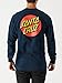 SANTA CRUZ Mens L/S T-Shirt Classic Dot L/S Skate T-Shirt, Navy, Size: Large