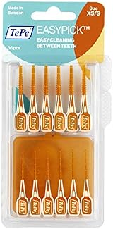 TePe EasyPick Interdental Brushes 36 Pieces XS/S Orange Turquoise view 1