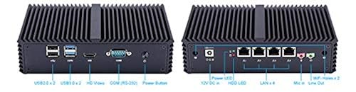 送料無料Qotom-Q355G4 AES-NI Fanless Mini PC as Firewall Router Intel Core i5 5200U 4 Ethernet LAN Computer (8G RAM + 512G SSD + WiFi)並行輸入 Qotom Q355G4-S05 Core I5-5200U Barebone Mini PC with AES-NI 4 Gigabit NIC  Computer