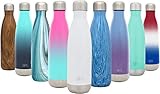 Simple Modern Stainless Steel Vacuum Insulated Double-Walled Wave Bottle, 17oz - Winter White