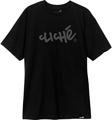 Cliche Skateboards Handwritten Black T-Shirt - Large