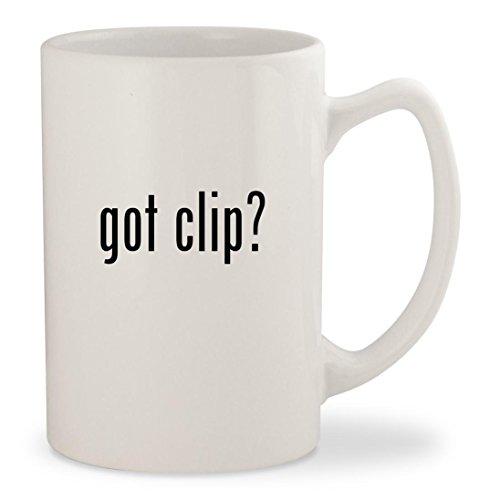 got clip? - White 14oz Ceramic Statesman Coffee Mug Cup