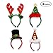 Christmas Headbands, HOT YLYH 4 Design Cute Reindeer Antlers, Holiday Santa Hat, Christmas Tree, Christmas Hat Hairband with Bell Great Christmas Costumes Decoration Gifts