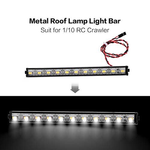 LtrottedJ Metal Roof Lamp LED 150mm Light Bar for 1/10 Traxxas HSP Redcat SCX10 D90 - Thumbnail 2