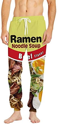 Keasmto 3D Ramen Chicken Noodle Soup Hoodie Beef Sweatshirt for Men Women Cotton Cute
