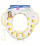 Tenderkins Soft Potty Training Potty Seat with Handles & Splash Guard - FREE HOOK INCLUDED - by Unity (Rubber Ducky)