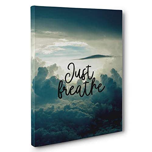 Amazon.com: Just Breathe Motivational Canvas Wall Art: Handmade