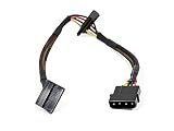 Monoprice 108793 12-Inch 4-Pin Molex Male to 2 15-Pin SATA II Female Power Cable Net Jacket