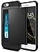 iPhone 6S Plus Case, SAMONPOW Hybrid iPhone 6 Plus Wallet Case Card Holder Shell Heavy Duty Protection Defender Shockproof Anti-Scratch Soft Rubber Bumper Cover Case for iPhone 6/6S Plus - Black
