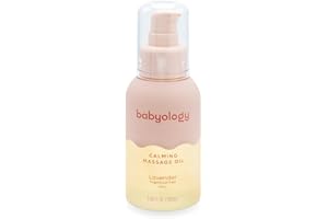 Babyology - Calming baby oil for Newborn with Baby essential oils - 3,38 Fl. Oz (100ml) - Lavender - Nourishing and Moisturizing Massage for Bonding