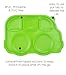 Innobaby Stainless Bus Plate with Airtight Sectional Lid, The Original, Leak-Resistant Divided Platter, Mom Invented Fun Shape Plate Din Din SMART for Babies, Toddlers and Kids, BPA Free Plate