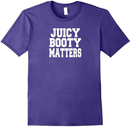 Mens Juicy Booty Matters BBW Tshirt Small Purple