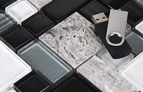 Mosaik Fliesen Schwarz Weiß Grau