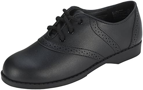 SmartFit Black Girls' Saddle Oxfords 3.5 Regular