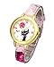 Top Plaza Womens Girls Fashion Cute Analog Quartz Wrist Watch Beautiful Cartoon Cat Pattern Gold Case Flowers Leather Strap Dress Watch - Pink