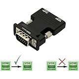 Weiway 1080P Black HDMI Female to VGA male Video Adapter Convertor with audio