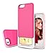 Style4U iPhone 6S Case, iPhone 6 Case, Slim Shock-Resistant Hybrid Armor Case with Credit/ID Card Compartment for Apple iPhone 6S / 6 with 1 Stylus and 1 HD Clear Screen Protector [Hot Pink]