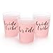 xo, Fetti Rose Gold Bachelorette Party Bride Tribe + Bridal Shower Cups w/ 2 Bride Cup - 16 Count, 16 Oz. | Engagement Party Decorations and Bride To Be Gift
