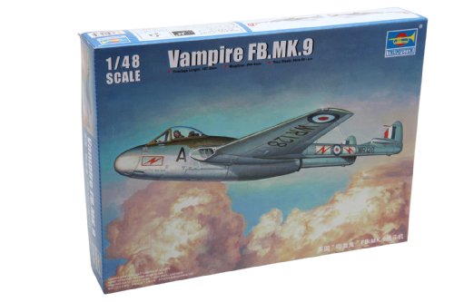 Trumpeter Mk.9 Vampire FB. British Fighter Airplane Model Kit, Scale 1/48