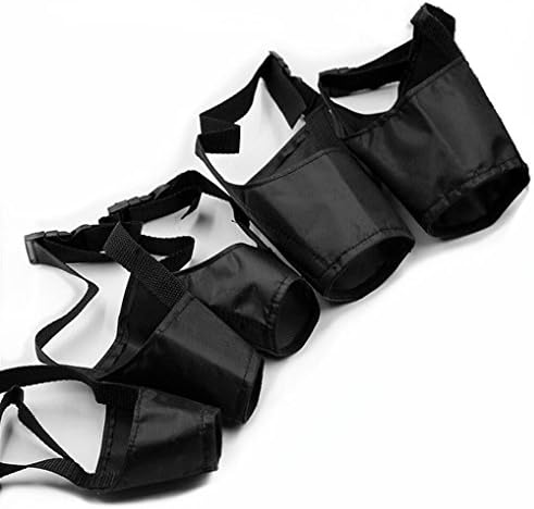 Yusylvia Adjustable Dog Grooming Muzzle Nylon No Bark Biting 5 Size Dog Muzzles black