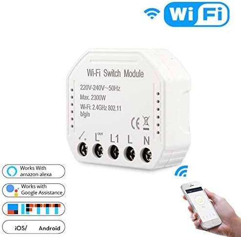 Chenbz 2pcs Wi Fi inteligente interruptor de la luz del interruptor de bricolaje Smart Module VidaTuya aplicacin de control remoto compatible con Alexa Eco Home