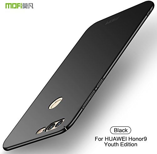 Dabiaoge Huawei Honor 9 Lite Case,Ultra-Thin Hard PC Honor 9 Lite Cover with [Tempered Glass Screen Protector],Simple Stylish Fully Protective Matt [Anti-Fingerprint] for Huawei Honor 9 Lite - Black