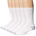 Hanes Ultimate Men's 5-Pack FreshIQ X-Temp Crew Socks, White, Sock Size:10-13-Shoe Size: 6-12