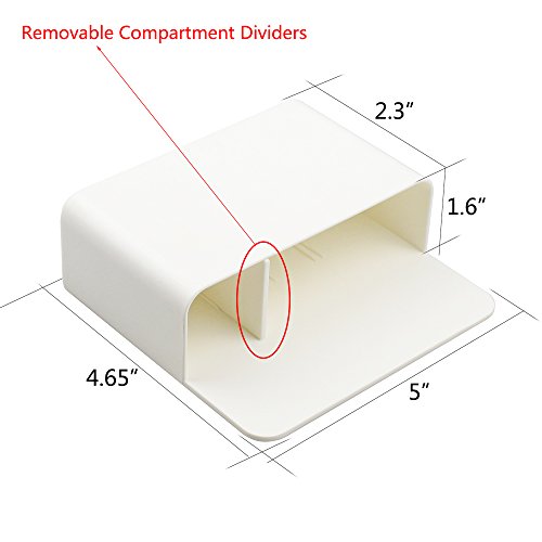 White Magnetic Marker Holder for Glass Whiteboards,Magnetic Dry Eraser Organizer Mount Tray Rack,Powerful Neodymium Magnets,Fits 8 Dry-Erase Markers.Bonus 1 pcs Magnetic Whiteboard Eraser - Thumbnail 4