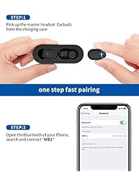 Auriculares inalámbricos, Bluetooth 5.0, auriculares inalámbricos, JINDUN Bluetooth con soporte IPX7 resistente al agua, sonido estéreo 3D, emparejamiento automático en la oreja, verdaderos auriculares inalámbricos