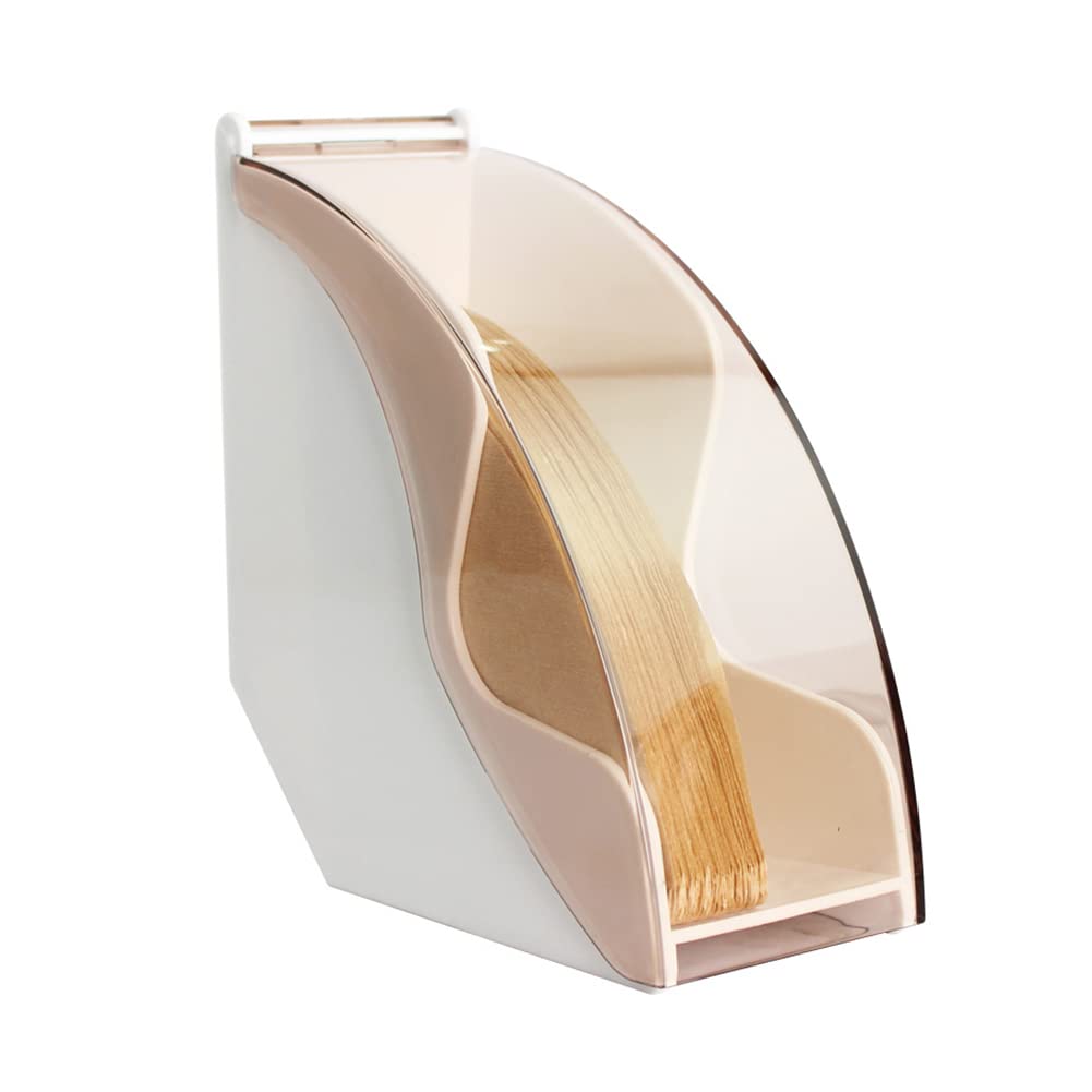 Uposao Coffee Filter Holder Conical Coffee Paper Storage Box Acrylic Filter Paper Box with Cover Dustproof Coffee Filter Dispenser Rack