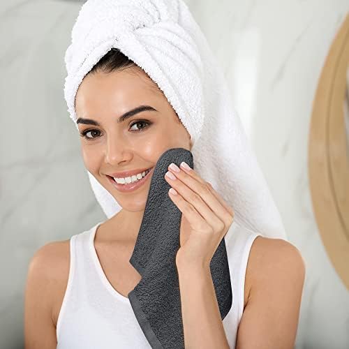 - Toallas Lavabo - (30 x 30 cm) (24 Paquetes, Gris)