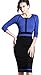 HOMEYEE Women's Vintage Colorblock Career Bodycon Dress B235