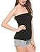 Zeagoo Women Elastic Strapless Tee Shirt Tops (black XL)