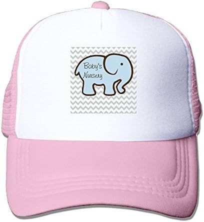 XiaoHans Men's Blue Elephant Gray Chevron Stripes Wall Decal Casual Style Baseball Pink Mesh Hats Adjustable Snapback