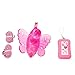 Absolutely Unique and Excellent Design - 30 Modes Remote Butterfly Vibrating Harness for Women - Pink