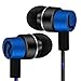 Tuscom Universal 3.5mm in-Ear Stereo Wired Earbuds Earphone with 1.2M Knitted Cable,Built-in Hands-Free Microphone, (A Style:Blue)