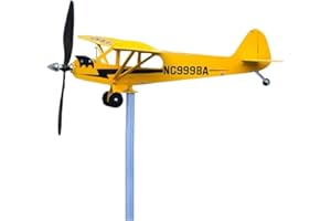 Yardwe Exquisite Craftsmanship Metal Airplane Weather Vane Outdoor Wind Direction Indicator for Garden Dec