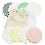 #1 BEST Washable Organic Bamboo Nursing Pads -8 PACK (4 pairs)- Reusable Breast Pads,Bra pads, Leakproof, Ultra soft, Waterproof, Hypoallergenic breastfeeding pads, absorbent pads, + 2 FREE Ebooks !!